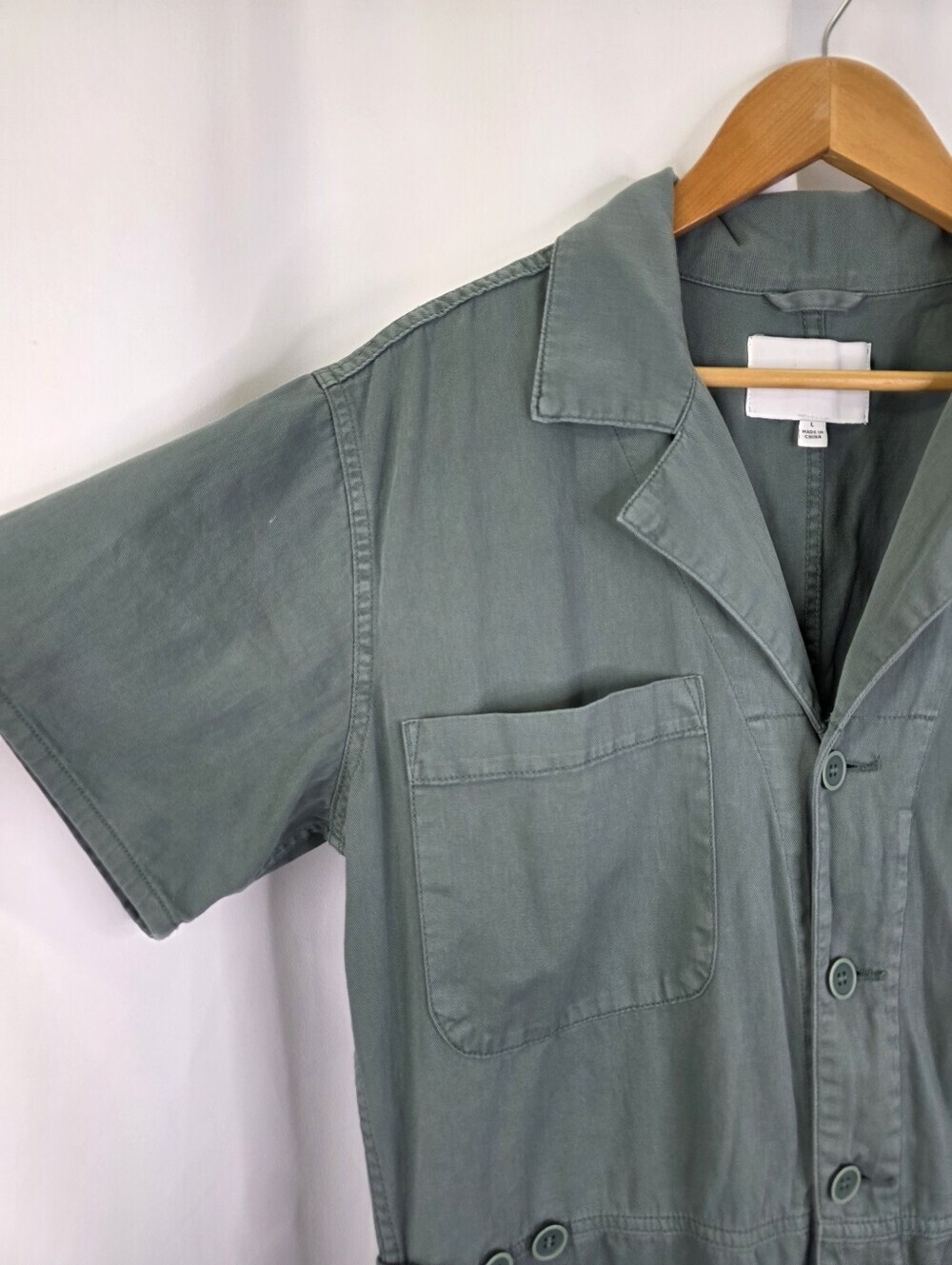 Pistola Grover Short Sleeve Field Jumpsuit Colonel Green 100% Cotton Size Large - Picture 6 of 16